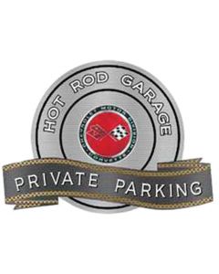  Corvette C3 Sunburst Emblem Hot Rod Garage Private Parking Metal Sign 18" X 14"	