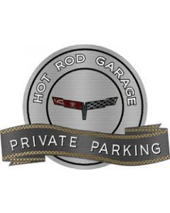 Corvette C3 1981 Emblem Hot Rod Garage Private Parking Metal Sign, 18" X 14"