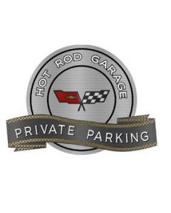 Corvette C3 1982 Emblem Hot Rod Garage Private Parking Metal Sign, 18" X 14"