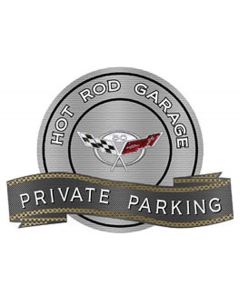  Corvette C5 50th Anniversary Emblem Hot Rod Garage Private Parking Metal Sign 18" X 14"	