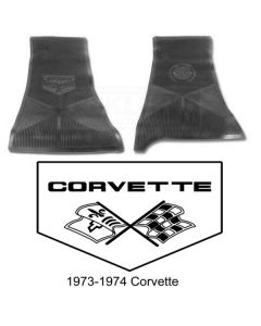 Legendary Auto Interiors Ltd Rubber Floor Mats, With C3 Logo| 25-13325 Corvette 1973-1974