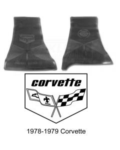 Legendary Auto Interiors Ltd Rubber Floor Mats, With C3 Logo Corvette 1978-1979