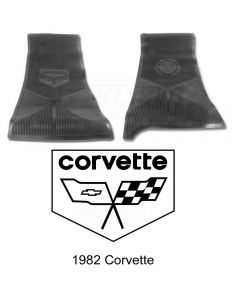 Legendary Auto Interiors Ltd Rubber Floor Mats, With C3 Logo| 25-13330 Corvette 1982