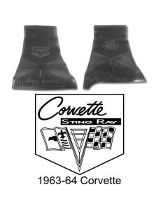 Legendary Auto Interiors Ltd Rubber Floor Mats, With C2 Logo| 25-13659 Corvette 1963-1964