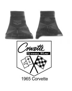 Legendary Auto Interiors Ltd Rubber Floor Mats, With C2 Logo| 25-13660 Corvette 1965