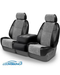 Corvette Coverking Alcantara Suede Seat Covers, Sport Seat With 4 Horizontal Pleats On Lower Backrest, With Seat-Mounted Power Controls, 1991-1993