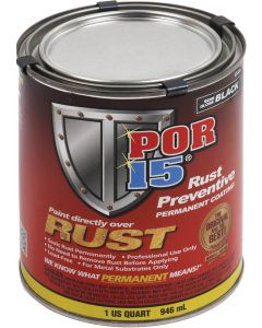 Rust Preventive Paint, Black, Semi-Gloss, Quart, POR-15(r)