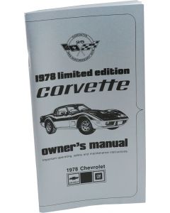 Corvette - Corvette Owner's Manual, Pace Car, 1978