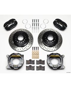 Corvette Wilwood Rear Parking Brake Kit, Forged Dynalite, SRP Drilled & Slotted Rotor, Black Anodize Caliper1956