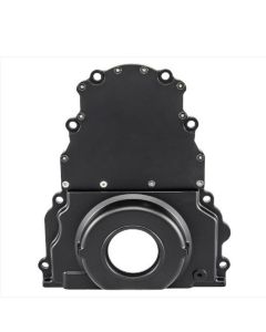 GM LS 2-PC TMNG COVER W/O CAM HOLE, BLK