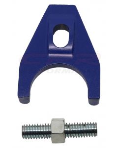 Engine Distributor Clamp, Zinc Alloy, Blue Finish, Fits Chevy V8 Engines