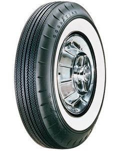Corvette Tire, 6.70/15 With 2-11/16" Wide Whitewall, Goodyear Super Cushion Deluxe Bias Ply, 1953-1958
