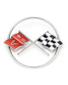 1962 Corvette Crossed-Flags Emblem Front	