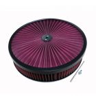  Corvette Air Cleaner Assembly Super Flow 14" With Black Edge Lid	