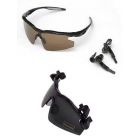 Corvette Eyewear Sunglasses, Polarized Lens, Convertible, Amber