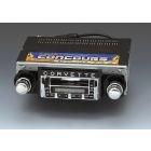 Corvette USA-5 AM/FM Stereo Cassette, Concours Series, Custom Autosound, Chrome Face, 1968-1976