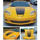 2006-2013 Corvette American Car Craft Hood Center Fade Decal Black Z06/Grand Sport	