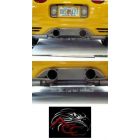 1997-2004 Corvette American Car Craft Exhaust Filler Panel Stainless Steel For Borla Stinger With Dual 4" Tips	