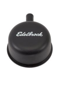 Edelbrock 4413 Round Cap W/Nipple Black