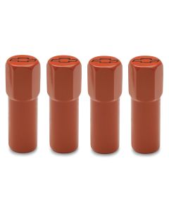 Engine Valve Cover Mini Nuts; Steel; Orange; Bowtie Logo; Studs Included