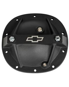 Differential Cover; Bowtie Emblem Model; Fits GM 7.5; Aluminum; Black Crinkle