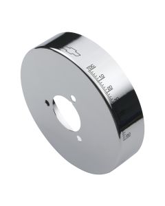 Engine Harmonic Balancer Cover; For SB Chevy using 8 Inch Damper; Chrome