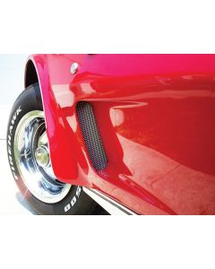 1973-1979 Corvette Fender Vent Grilles Aluminum	