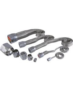  Corvette K&N Hose Cover Kit Universal Stainless Steel With Chrome Clamps	