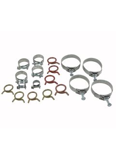 1963-1965 Corvette Radiator And Heater Hose Clamp Kit With 327ci Hi-Performance And With Air Conditioning	