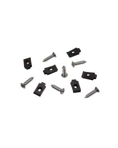 Exhaust Bezel Screws & Nuts, 1968-1969