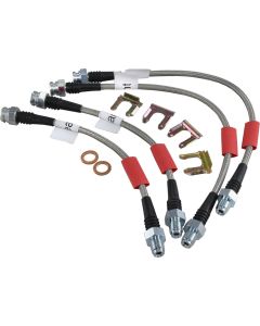 1963-1982 Corvette Brake Hose Set Braided Stainless Steel	