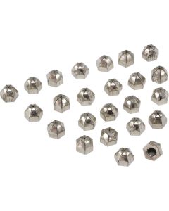 Seat Hinge Cover Acorn Chrome Nuts, 1978-1982