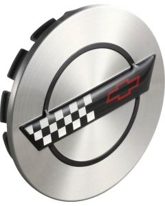 1993-1996 Corvette Wheel Center Cap Brushed Aluminum	