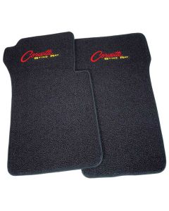 1963-1967  Corvette 80/20 Loop Floor Mats With Logo   	
