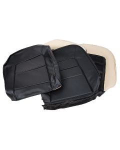 1965 Leather Seat Covers, Black, Driver Quality