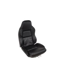 1994-1996 Corvette Seat Covers Driver Black Leather Mounted On Foam Standard	