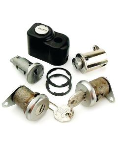 1966 Corvette Complete Lock Kit With Original Keys And Spare Tire Lock Concours Correct	