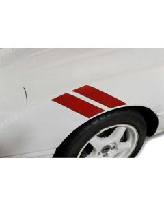 1984-1990 Corvette Fender Accent Stripes Red With Corvette Script	