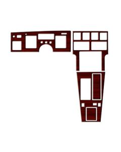 1984-1989 Corvette Center Dash & Console Kit With Speedo/Tach No-Mar Wood-Like Rosewood 	