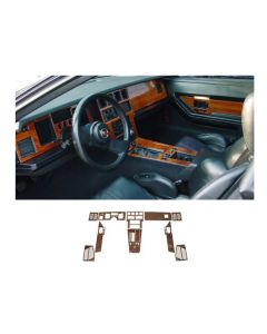 1984-1989 Corvette Coupe Dash & Console Kit No-Mar Wood-Like Rosewood 	