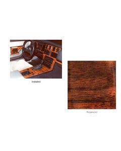 1986-1989 Corvette Convertible Dash & Console Kit No-Mar Wood-Like Rosewood 	