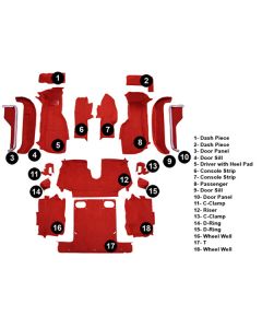 1988-1989 Corvette  Carpet Set Mass Back Cut-Pile Convertible ACC	
