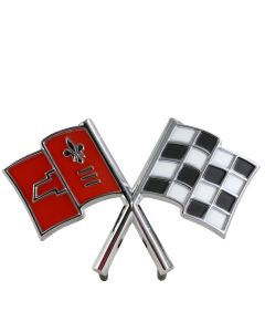 1965 Corvette Front Emblem Crossed-Flags Show Correct	
