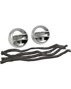 1968-1977 Corvette Ball Side Dash Vent Deflector Kit With Seals	