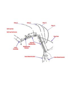 1956-1962 Corvette Convertible Top Bow #3	