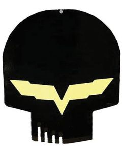  Corvette Jake Metal Sign Black Head Skull 12" X 10"	