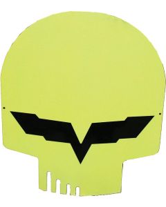 Corvette Jake Metal Sign, Yellow Head Skull, 12" X 10"
