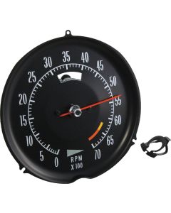 1972 Corvette Tachometer, 6500 Red Line