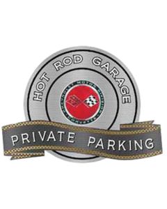  Corvette C3 Sunburst Emblem Hot Rod Garage Private Parking Metal Sign 18" X 14"	