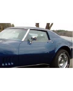 1968 Corvette Door Glass Non Date-Coded Coupe Clear Left	